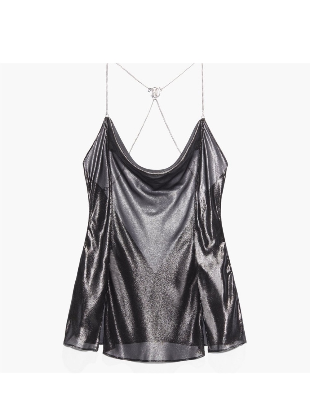 NWT Savage Fenty Liquid Metal slip sz small